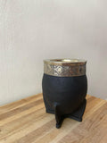Mate Imperial Color Negro Acero Diseño Abstracto