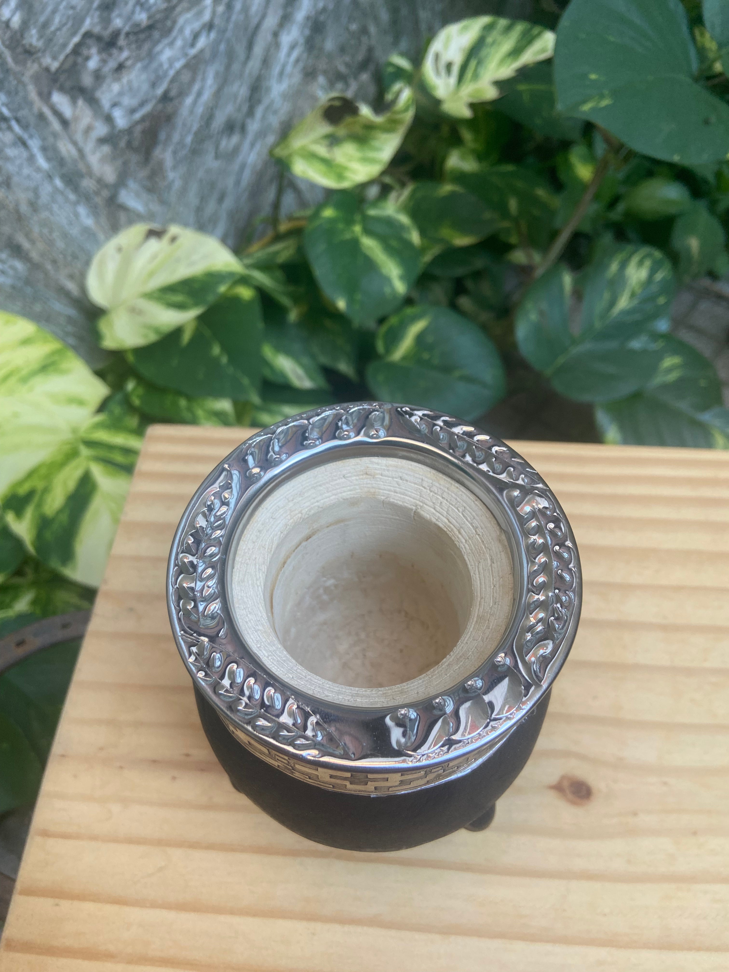 Mate Imperial Cincelado Color Negro Acero Diseño Pampa