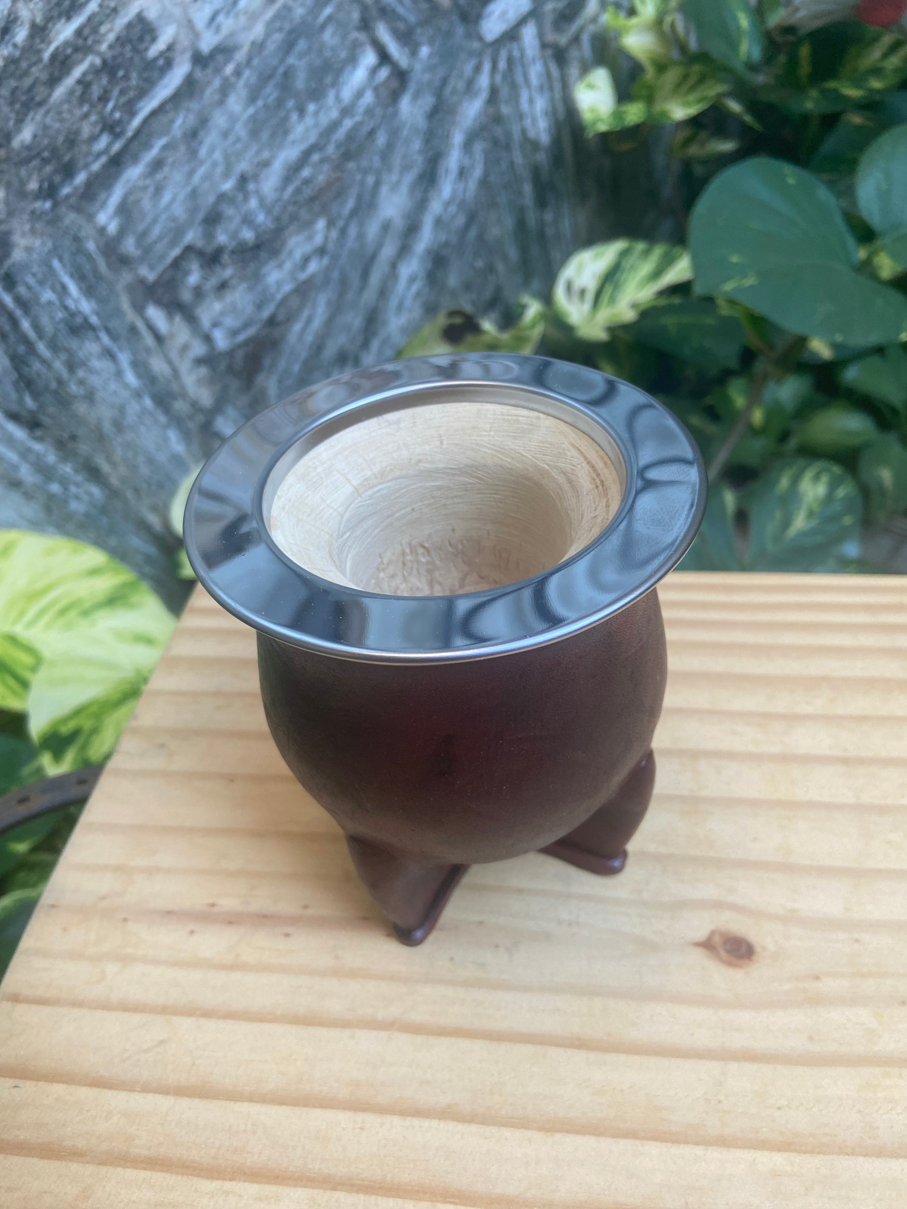 Mate Camionero Color Bordó Acero