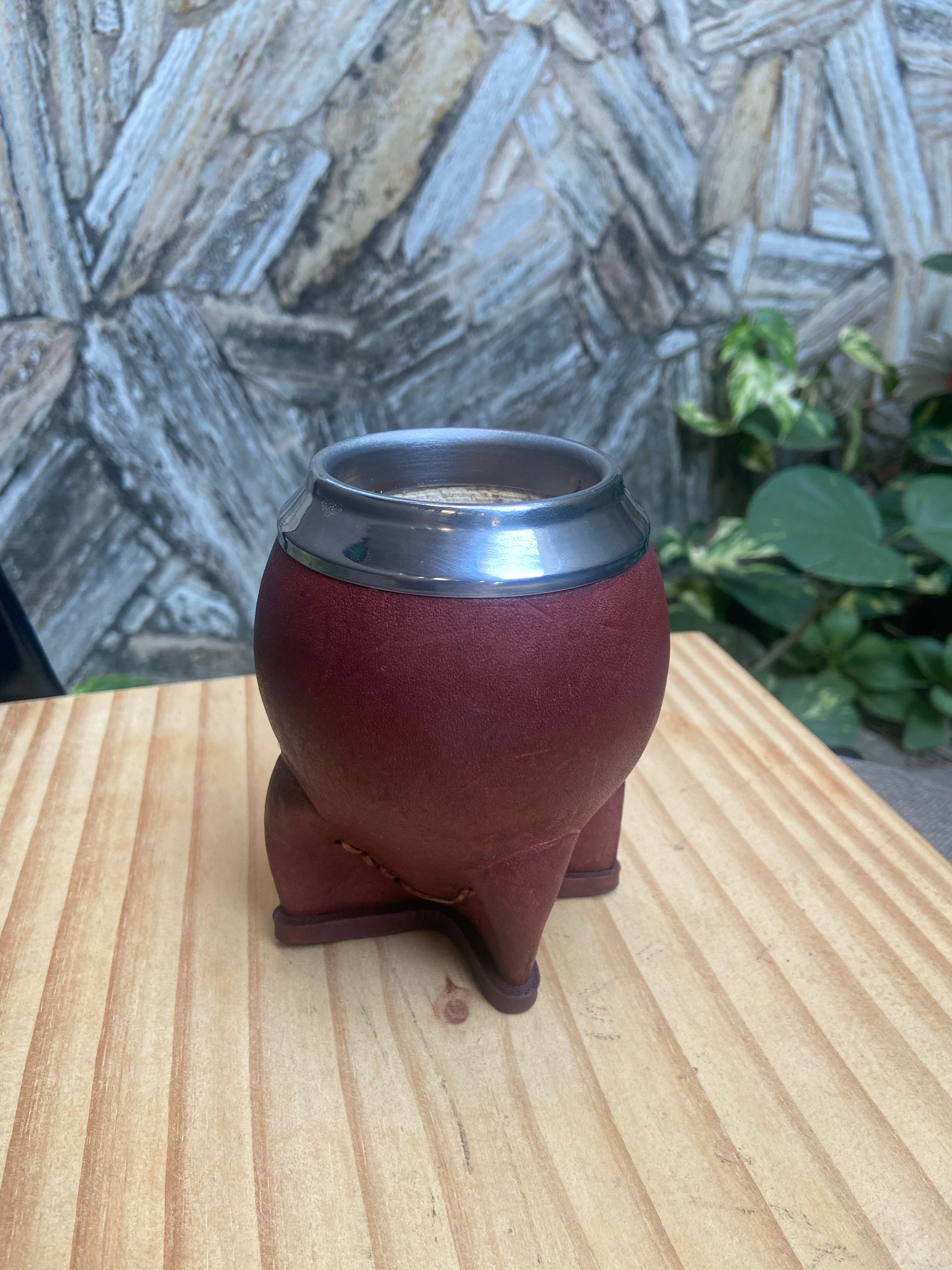 Mate Torpedo Color Bordó Acero