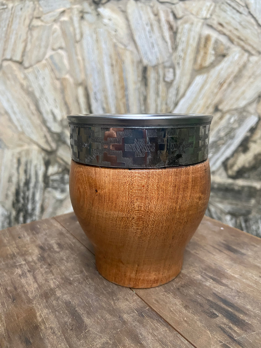 Mate Imperial Algarrobo Diseño Pampa