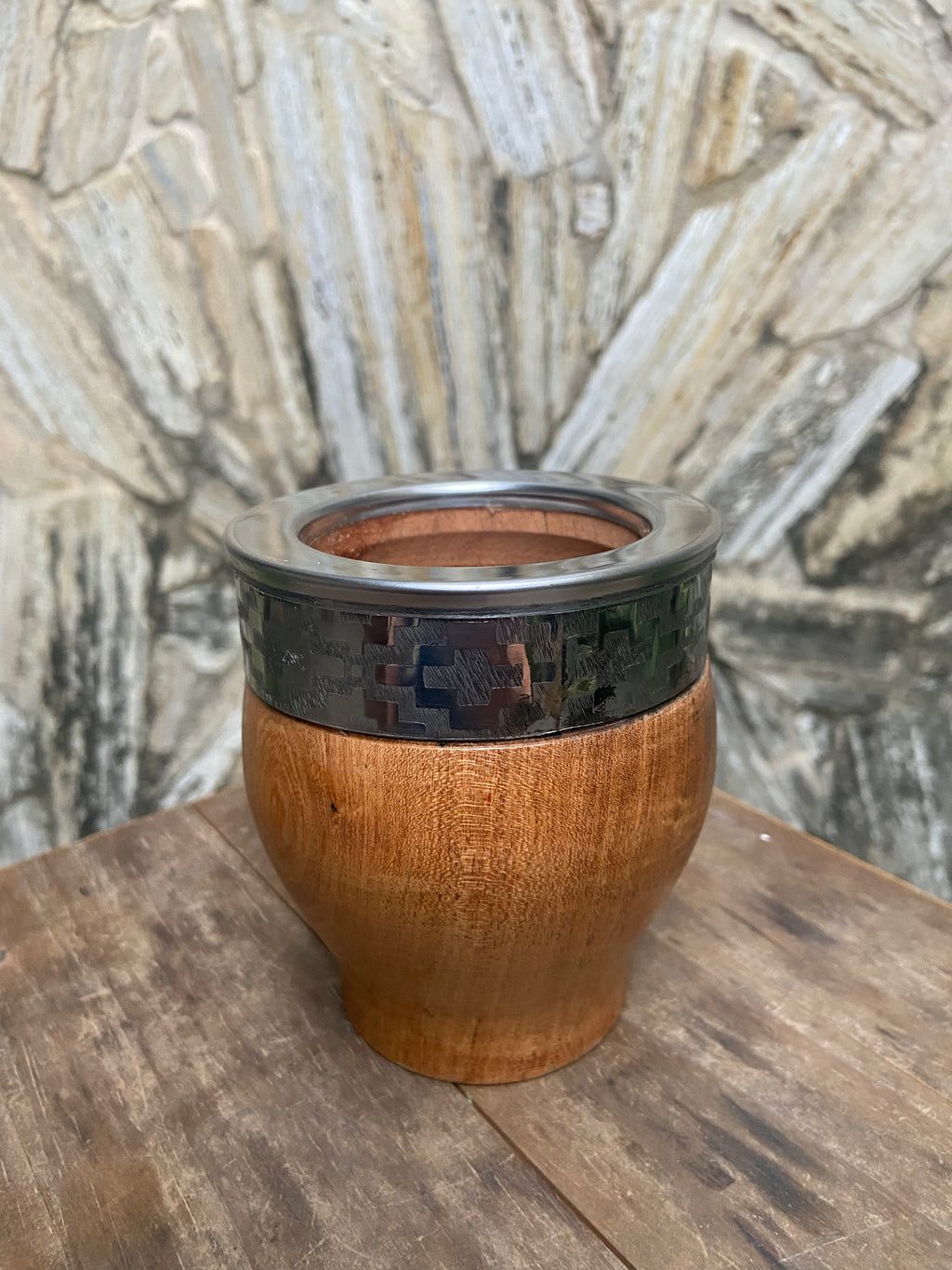 Mate Imperial Algarrobo Diseño Pampa