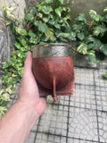 Mate Imperial Alpaca Cincelada Color Marrón Diseño Abstracto